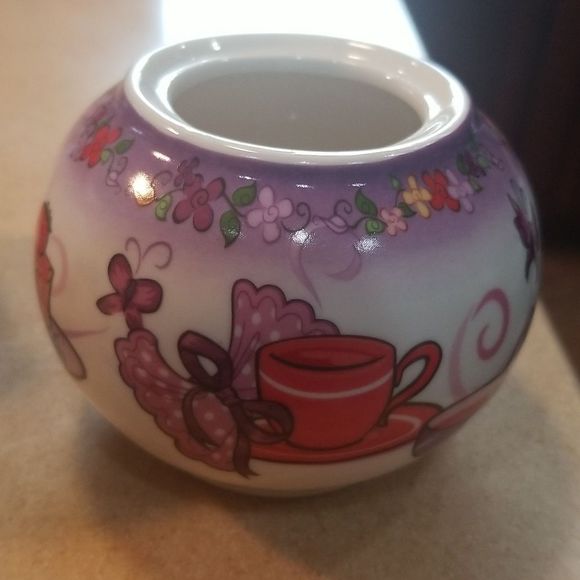 Tea Time Paul Cardew Design Red Hat Society Porcelain Sugar w/Lid & Creamer Set - Picture 11 of 15